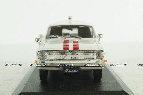 Газ-2403, Скорая, белая в боксе, Автолегенды СССР 1:43