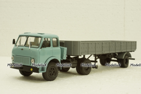 Маз-504 с п/прицепом 9380 синий/серый 1986, Н861, Наш Автопром 1:43