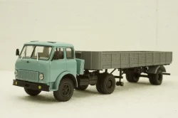 Маз-504 с п/прицепом 9380 синий/серый 1986, Н861, Наш Автопром 1:43
