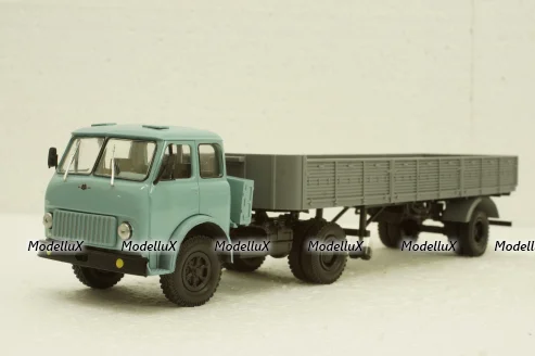 Маз-504 с п/прицепом 9380 синий/серый 1986, Н861, Наш Автопром 1:43