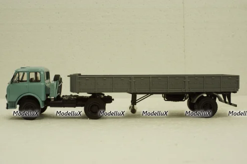 Маз-504 с п/прицепом 9380 синий/серый 1986, Н861, Наш Автопром 1:43