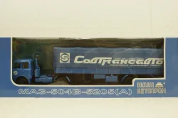 Маз-504В с п/прицепом 5205А Совтрансавто синий, Н786, Наш Автопром 1:43