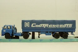 Маз-504В с п/прицепом 5205А Совтрансавто синий, Н786, Наш Автопром 1:43