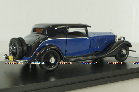 Rolls Royce Phantom II Continental Windovers Coupe 1932, blue/black, NEO46680, NEO 1:43
