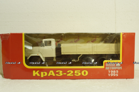 Краз-250 бортовой, 1986 бежевый, Н250, Наш Автопром 1:43