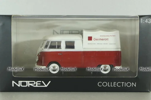 Volkswagen T1c Transporter Doka Germerott 24.10.1961, white/red,  #000/500, Norev 1:43