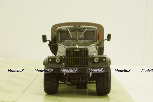Краз-255Б борт с тентом зеленый 1969 зеленый, Н289, Наш Автопром 1:43