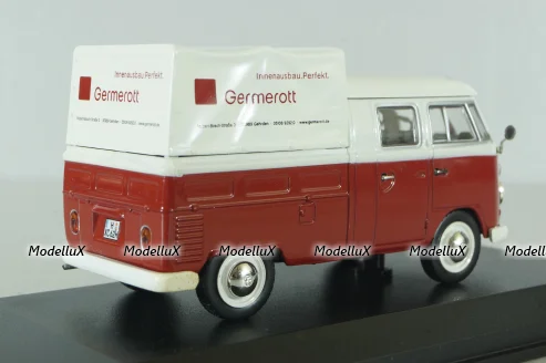 Volkswagen T1c Transporter Doka Germerott 24.10.1961, white/red,  #000/500, Norev 1:43