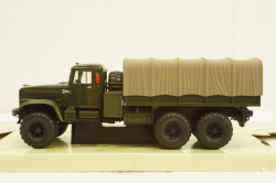 Краз-255Б борт с тентом зеленый 1969 зеленый, Н289, Наш Автопром 1:43