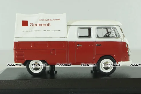 Volkswagen T1c Transporter Doka Germerott 24.10.1961, white/red,  #000/500, Norev 1:43