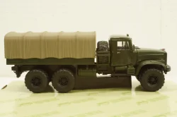 Краз-255Б борт с тентом зеленый 1969 зеленый, Н289, Наш Автопром 1:43