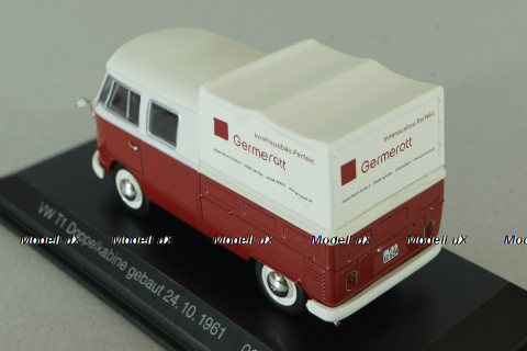 Volkswagen T1c Transporter Doka Germerott 24.10.1961, white/red,  #000/500, Norev 1:43