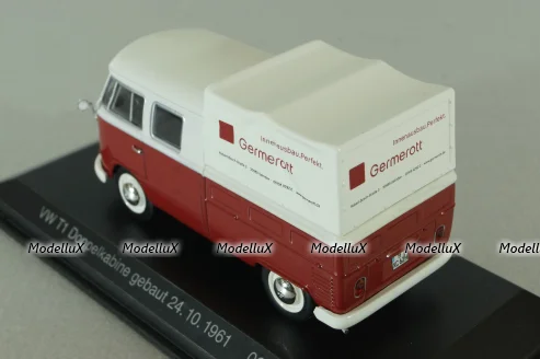 Volkswagen T1c Transporter Doka Germerott 24.10.1961, white/red,  #000/500, Norev 1:43