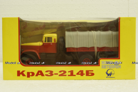 Краз-214Б Аварийная , красный/желтый, Н763, Наш Автопром 1:43