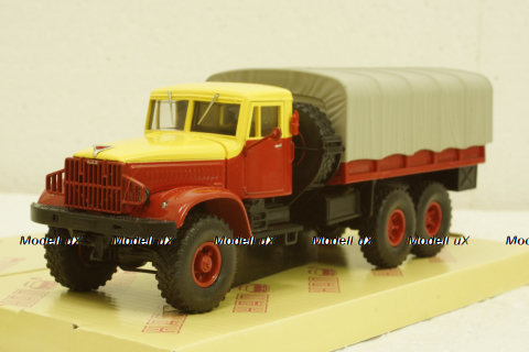 Краз-214Б Аварийная , красный/желтый, Н763, Наш Автопром 1:43