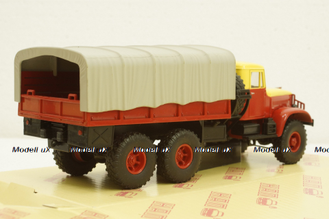 Краз-214Б Аварийная , красный/желтый, Н763, Наш Автопром 1:43