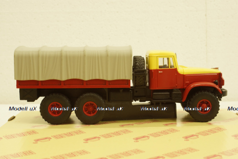 Краз-214Б Аварийная , красный/желтый, Н763, Наш Автопром 1:43