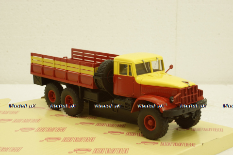 Краз-214Б Аварийная , красный/желтый, Н763, Наш Автопром 1:43