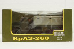 Краз-260 борт с тентом Хаки 1979г, Н290, Наш Автопром 1:43