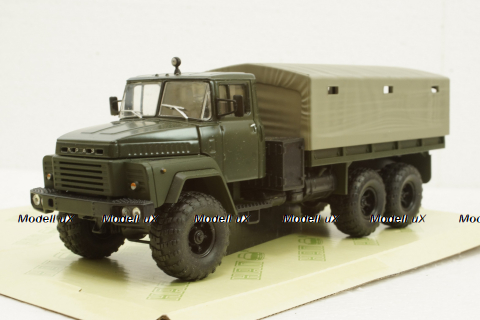 Краз-260 борт с тентом Хаки 1979г, Н290, Наш Автопром 1:43