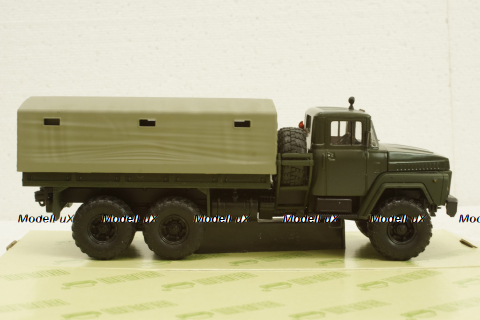 Краз-260 борт с тентом Хаки 1979г, Н290, Наш Автопром 1:43