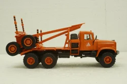 Краз-255Л1 лесовоз, оранжевый, Н727, Наш Автопром 1:43