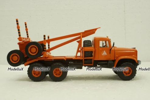 Краз-255Л1 лесовоз, оранжевый, Н727, Наш Автопром 1:43