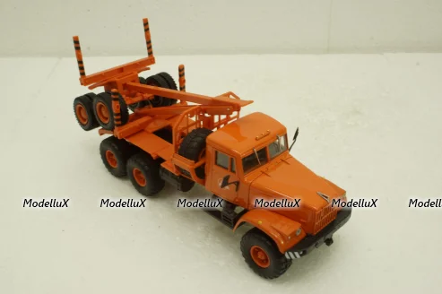 Краз-255Л1 лесовоз, оранжевый, Н727, Наш Автопром 1:43