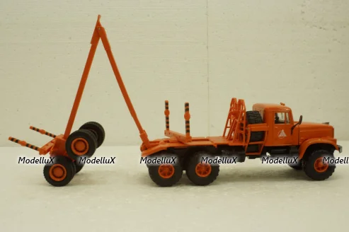 Краз-255Л1 лесовоз, оранжевый, Н727, Наш Автопром 1:43