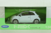 Fiat 500 2007 Light blue, Welly 1:24
