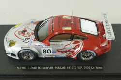 Porsche 911 GT3 RSR #80 Le Mans 2005, Silver/Red, 778, Ebbro 1:43