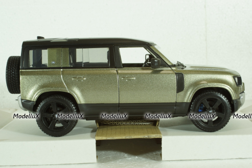 Land Rover Defender 110, 2020, light green, BU21101G, Burago 1:24