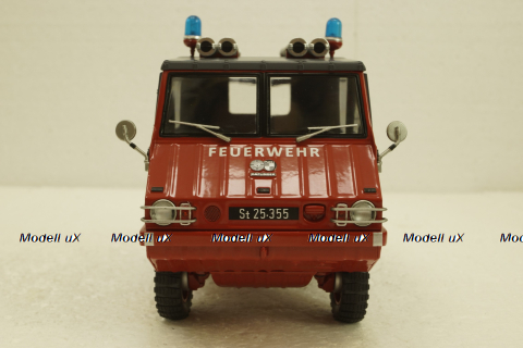 Steyr-Puch Haflinger Fire department red/grey, 450044300, Schuco 1:18