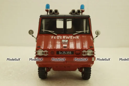 Steyr-Puch Haflinger Fire department red/grey, 450044300, Schuco 1:18