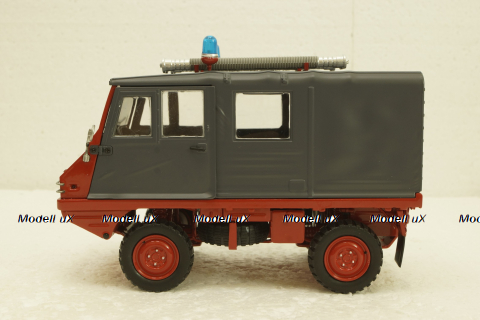 Steyr-Puch Haflinger Fire department red/grey, 450044300, Schuco 1:18
