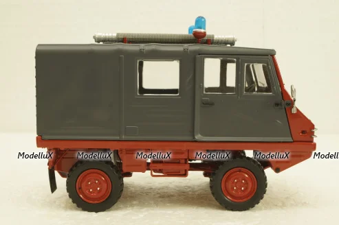 Steyr-Puch Haflinger Fire department red/grey, 450044300, Schuco 1:18