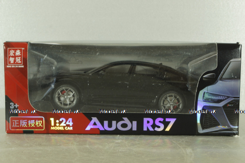 Audi RS7 Sportback (C8) 2019, black, Hongsen model 1:24