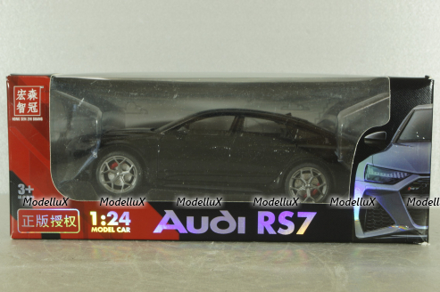 Audi RS7 Sportback (C8) 2019, black, Hongsen model 1:24