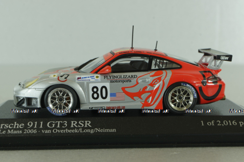 Porsche 911 GT3 RSR Flying Lizard Motorsports #80 Le Mans 24Hrs 2006, 400066480, Minichamps 1:43