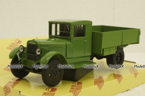 УралЗис-5В, бортовой, Зеленый, Н228, Наш Автопром 1:43