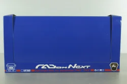 Газон NEXT C41R11 бортовой с тентом зеленый/серый, в боксе, Н232, Наш Автопром 1:43