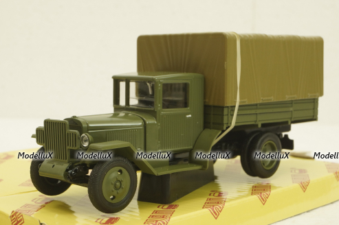 Зис-42 (5В), борт с тентом, хаки, Н222, Наш Автопром 1:43