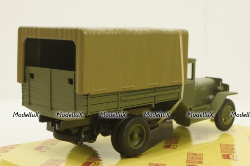 Зис-42 (5В), борт с тентом, хаки, Н222, Наш Автопром 1:43