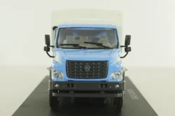 Газон NEXT C41R11 бортовой с тентом голубой/серый, в боксе, Н232, Наш Автопром 1:43 Уценка!