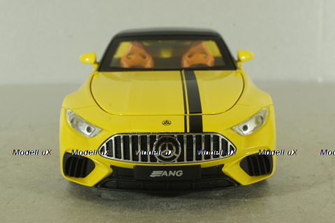 Mercedes AMG GT Coupe 2022, yellow, Jiaye model, 1:22