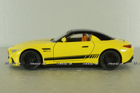 Mercedes AMG GT Coupe 2022, yellow, Jiaye model, 1:22