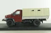 Газон NEXT C41A21 бортовой с тентом бордовый/бежевый, в боксе, Н234,  1:43