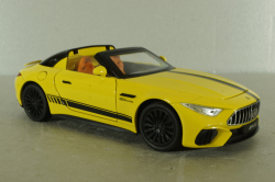 Mercedes AMG GT Coupe 2022, yellow, Jiaye model, 1:22