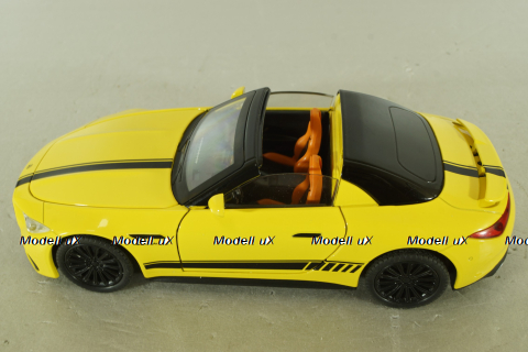 Mercedes AMG GT Coupe 2022, yellow, Jiaye model, 1:22