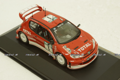 Peugeot 206 WRC #1 New Zealand Rally 2003 M.Gronholm-T.Rautiainen, Altaya 1:43